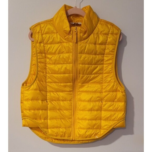Joy Lab Jackets & Blazers - JoyLab Womens S Orange Quilted Puffer Vest Lightweight Zip Front Sleeveless